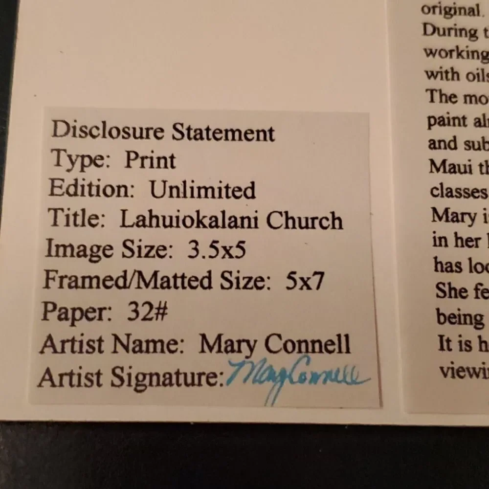 Lahuiokalani Church Kaanapali Maui Hi Print